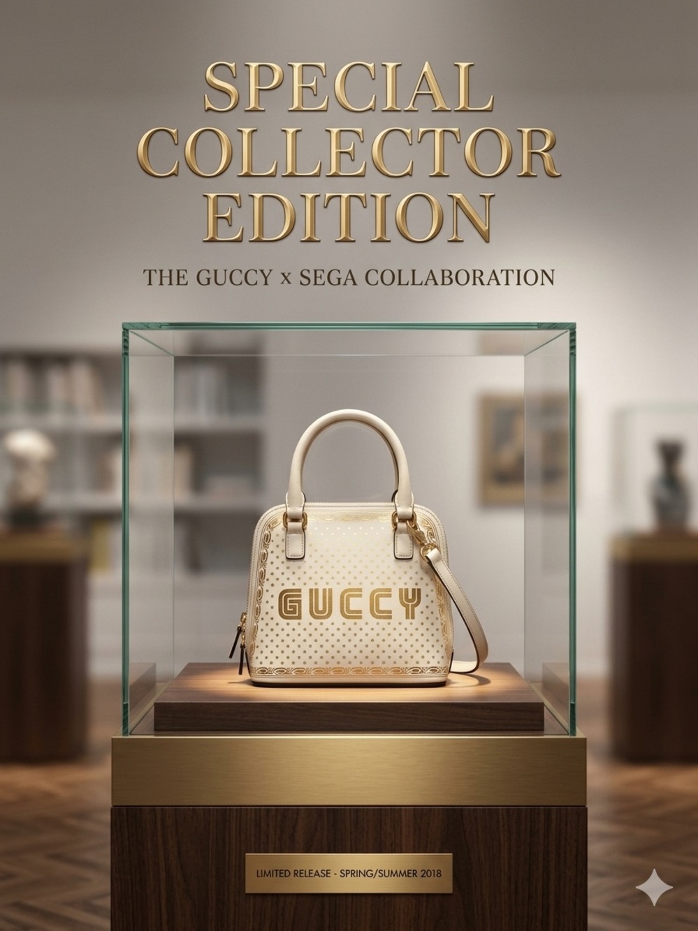 🌟RARE Gucci x SEGA "GUCCY" Stars Mini Dome Bag – Collector's Dream 🌟